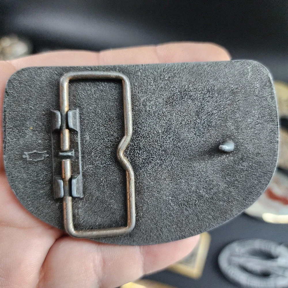 Vintage Raleigh Lights Cigarettes Belt Buckle Semi Freightliner Trucking